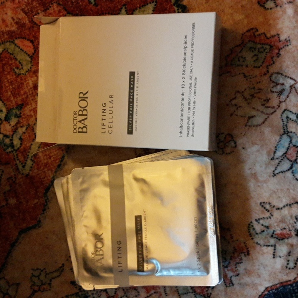 NEW (10) Doctor Babor silver foil face masks lifting cellular